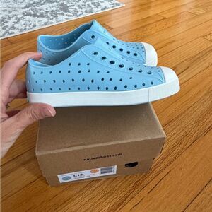 Native Shoes Kids Light Blue Water Shoes size 13 NEW IN BOX